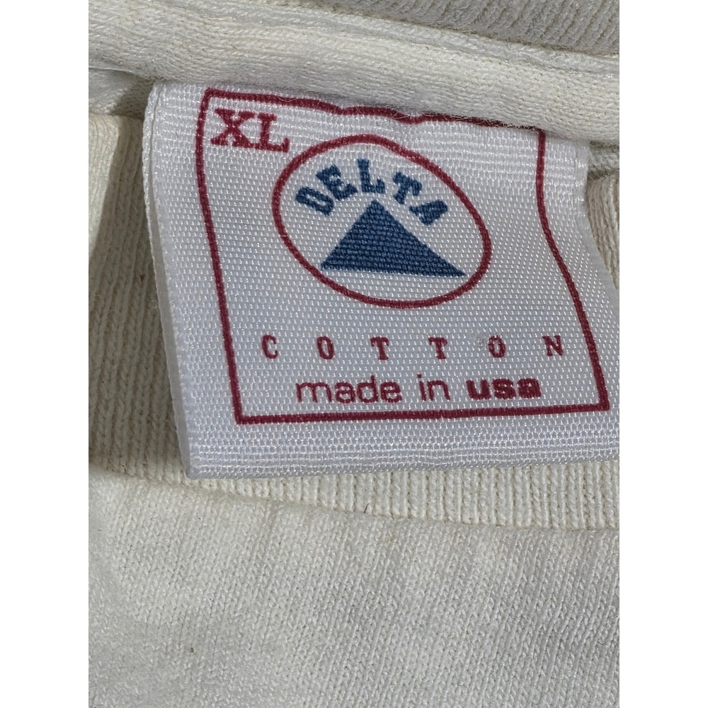 Vintage 90s Vuarnet France T Shirt Mens XL White Delta Single Stitch Graphic Tee - Picture 6 of 10
